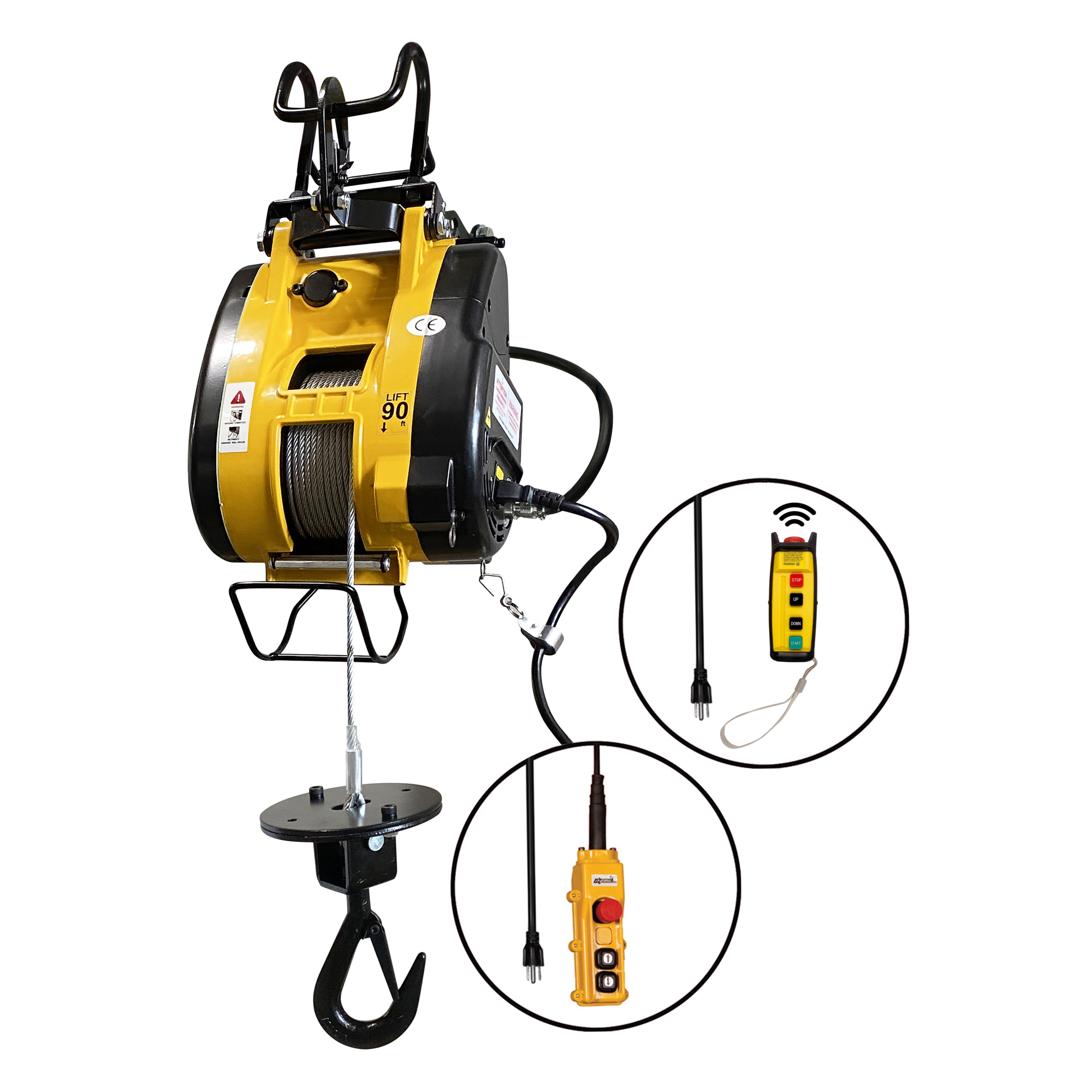 OZ Lifting Products, 500 lbs. Electric Builders Hoist, Capacity 500 lb, Lift Height 90 ft, Model# OBHW500